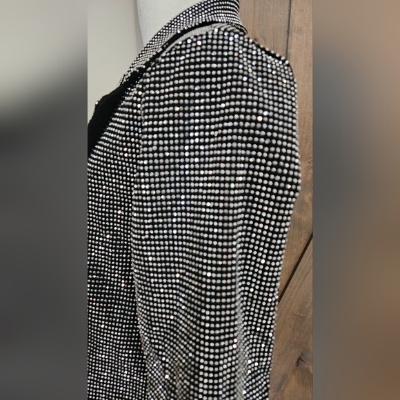 CLOUD TEN Jones Studded Cropped Blazer. Black Silver Studded. Size Small - Picture 11 of 15